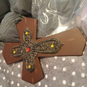 Wooden cross with jewels